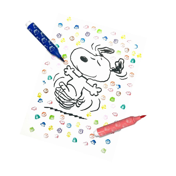 OOLY Peanuts: Double-Ended Brush & Stamp Markers