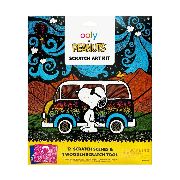 OOLY Peanuts Scratch Art Kit