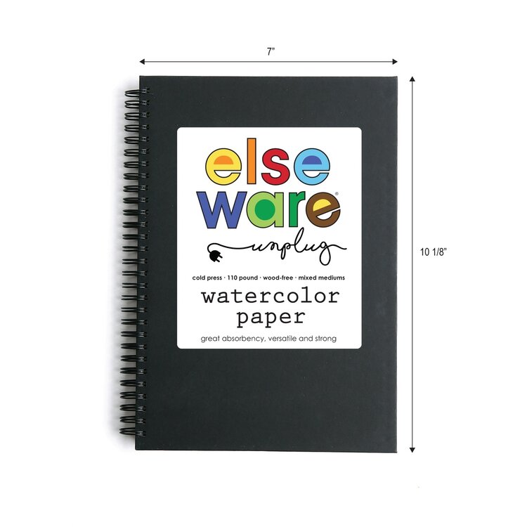 elseware / eco-kids Large Spiral Bound 110 lb CP Watercolor Paper Pad 7" x 10"