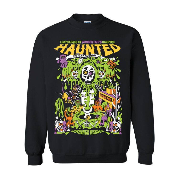 Wonder Fair Got Slimed Haunted Haunted Bathroom Sweatshirt