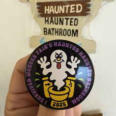 Wonder Fair Haunted Haunted Bathroom Button 2025 (Glow-in-the-Dark)