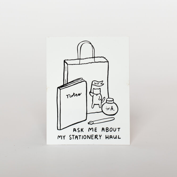 Wonder Fair Wonder Fair Ask Me about my Stationery Haul sticker