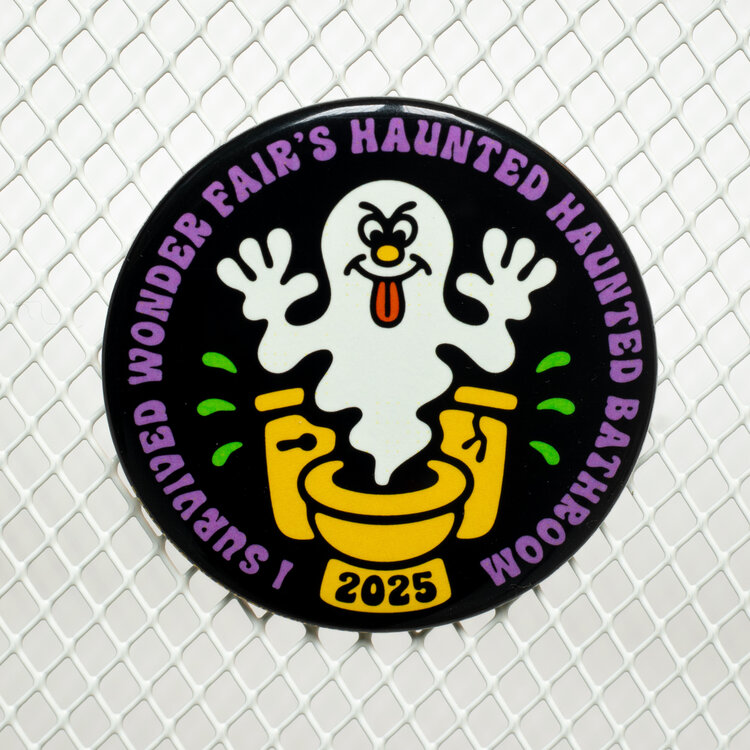 Wonder Fair Haunted Haunted Bathroom Button 2025 (Glow-in-the-Dark)