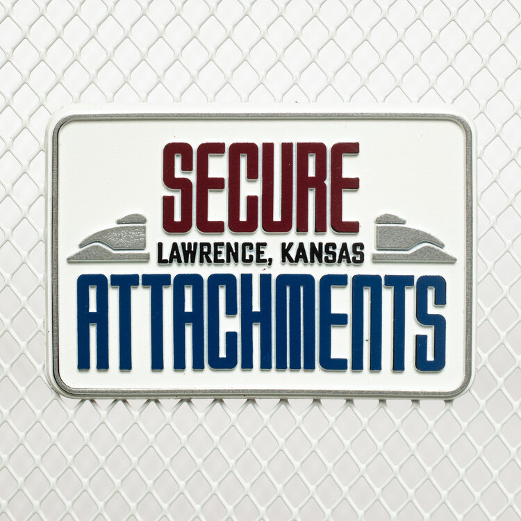 Secure Attachments Secure Attachments store sign vintage 3D molded magnet