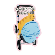 Wonder Fair Baby on Board (Dave) vinyl sticker by Allie Feigeles