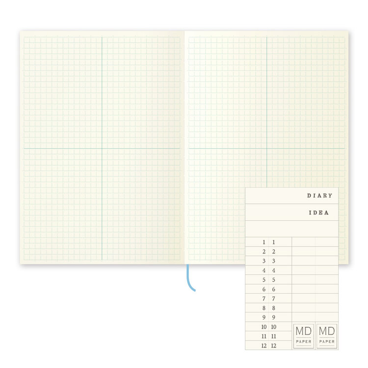 Midori MD Notebook A5 Grid Block English Caption