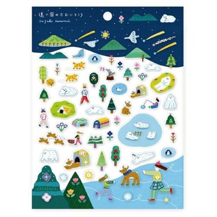 MDS Co. Cold Places in Faraway Countries Sticker Sheet by Narumi Suzuki