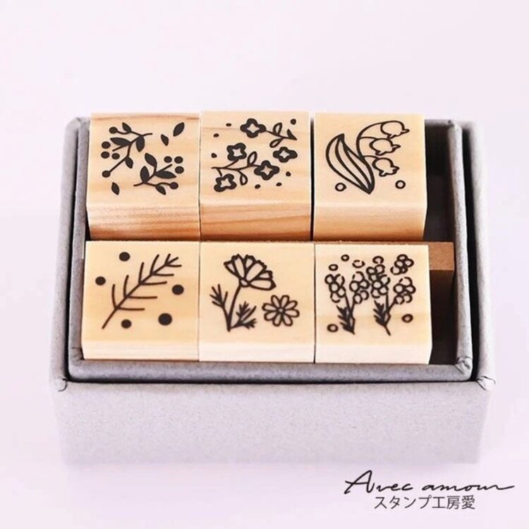 Sanby Co. Mini Stamp Set of 6