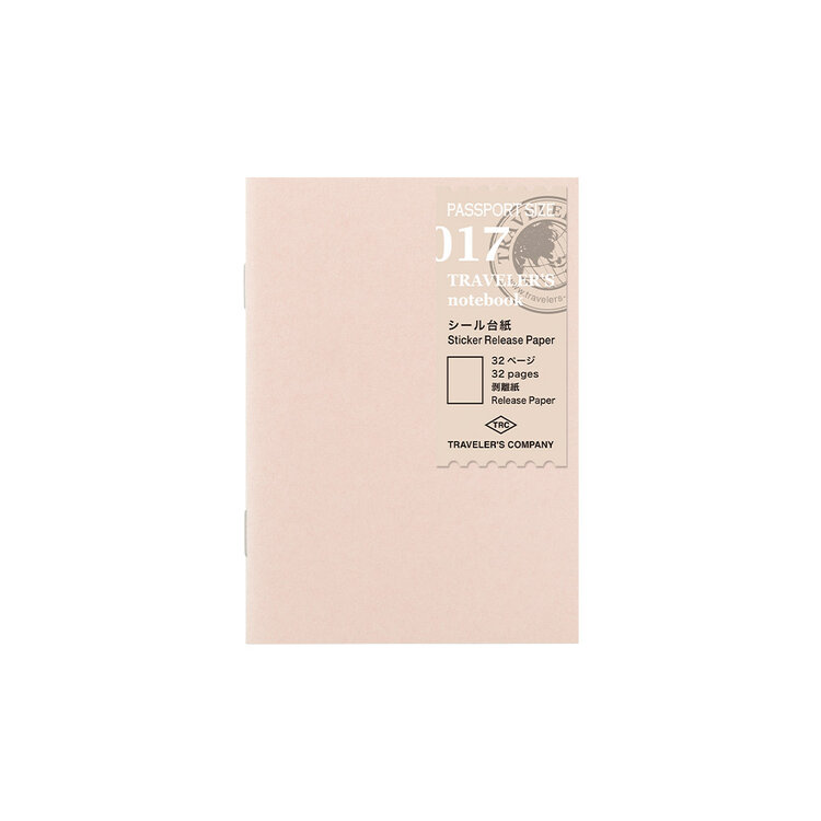 Midori 017 Sticker Release Paper Passport Size Insert - Traveler's Notebook