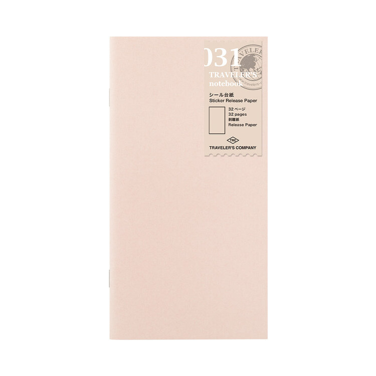 Midori 031 Sticker Release Paper Regular Size Insert - Traveler's Notebook