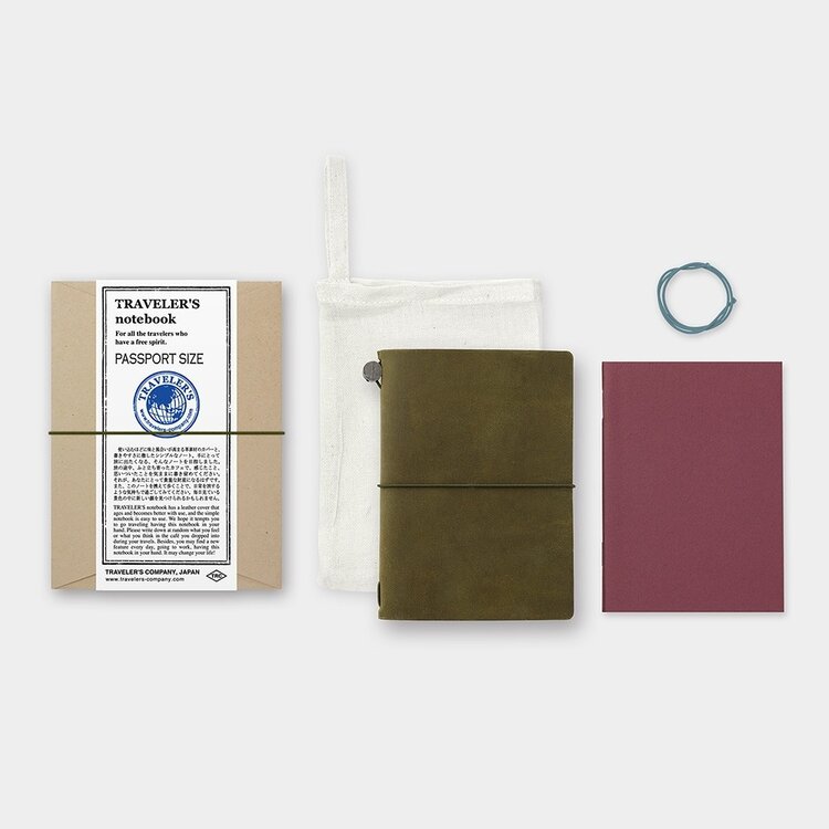 Midori Passport Size Olive Traveler's Notebook