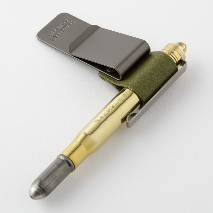 Midori 016 Medium Olive Traveler's Notebook Pen Holder
