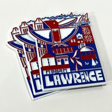Patrick Giroux Lawrence Landmarks vintage 3D molded magnet