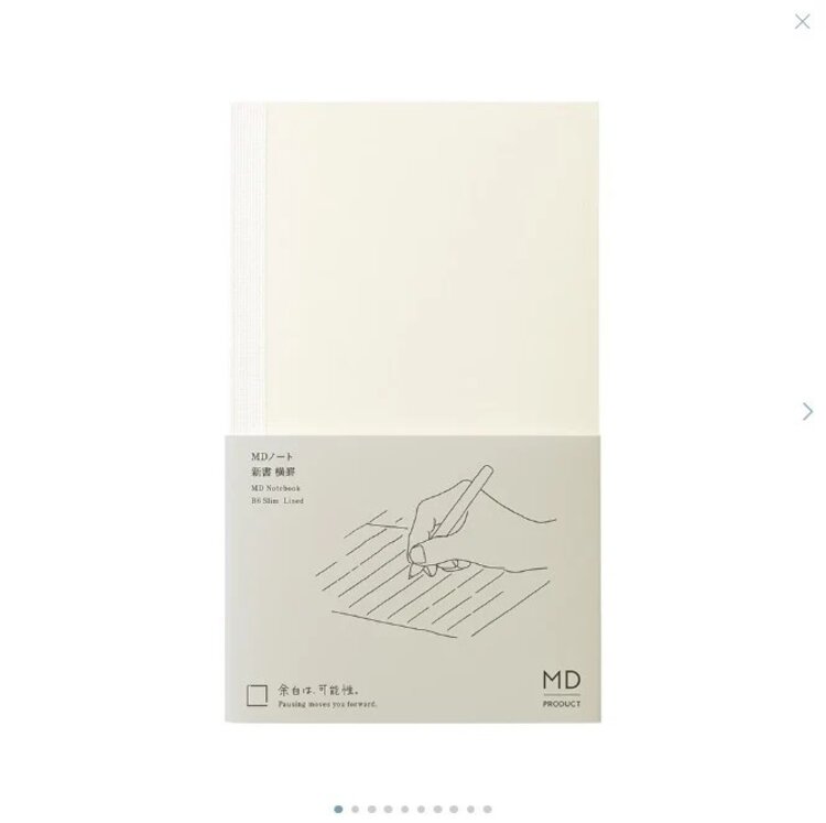 Midori MD Notebook B6 Slim Ruled Lines English Caption