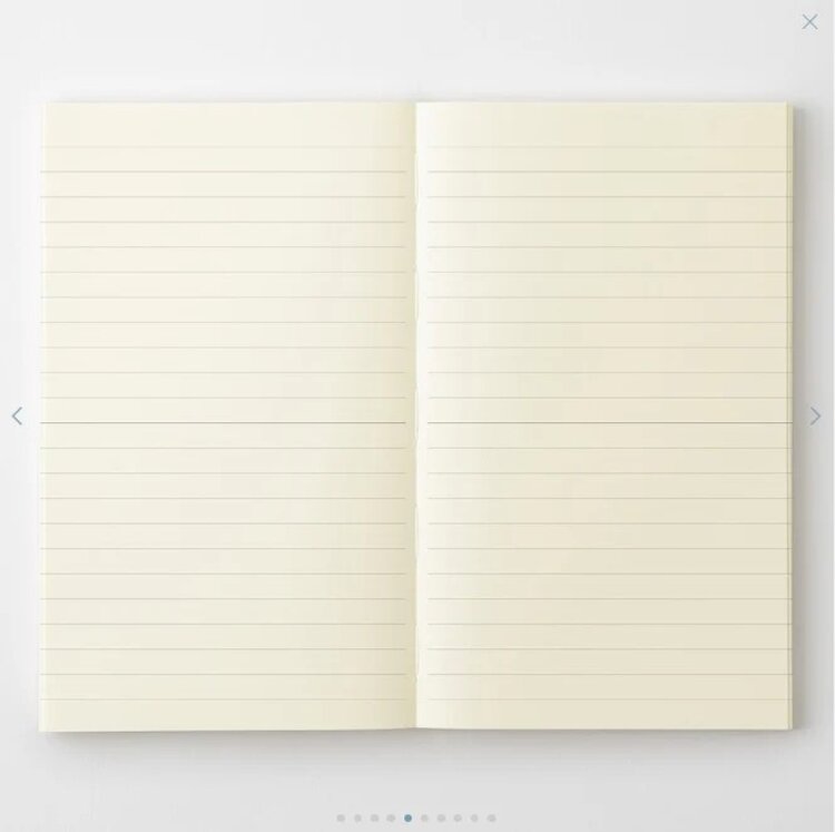 Midori MD Notebook B6 Slim Ruled Lines English Caption