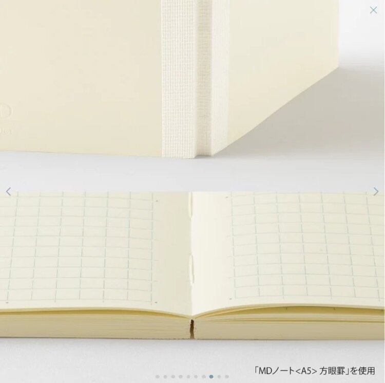 Midori MD Notebook A6 Grid English Caption