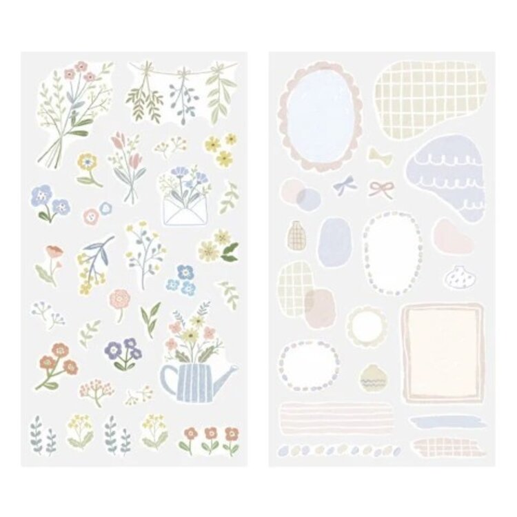Midori STICKER 2639 TWO SHEETS FLOWER