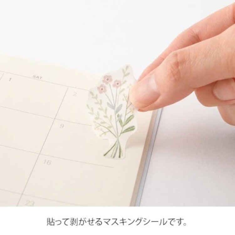 Midori STICKER 2639 TWO SHEETS FLOWER