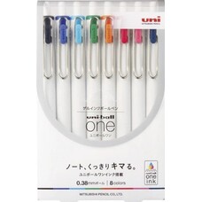 UNI Uniball One Fika 8 Pack 0.38mm Classic Colors