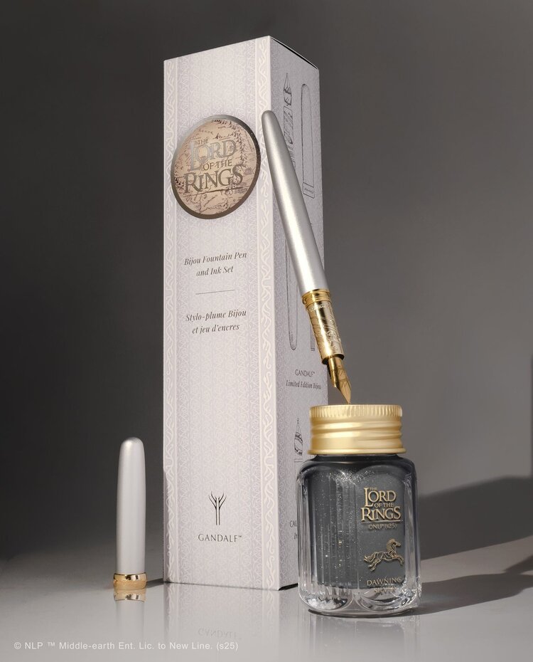 Ferris Wheel Press Lord of the Rings Ferris Wheel Press - Silver Fountain Pen and Ink Set: Gandalf