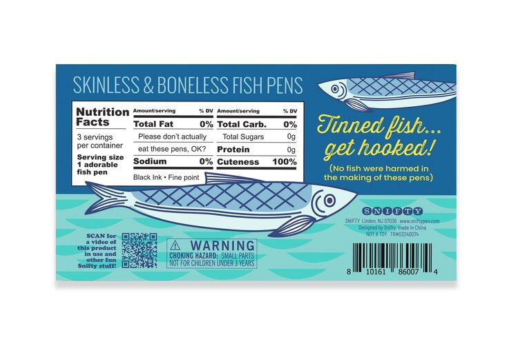 Snifty Tinned Fish Sardine Pens - Set of 3
