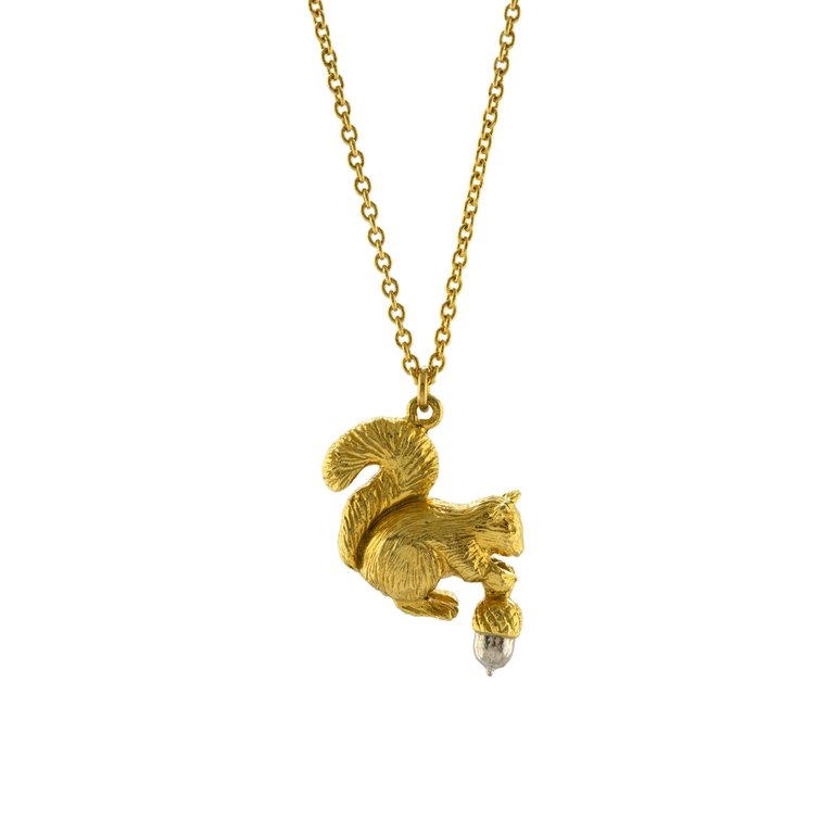 Alex Monroe Alex Monroe Squirrel Acorn Necklace