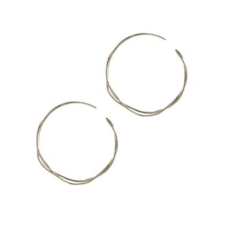 Alex Monroe Fine Twist Hoop Earrings