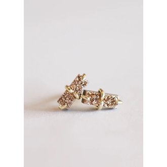 Jax Kelly Druzy Bar Studs