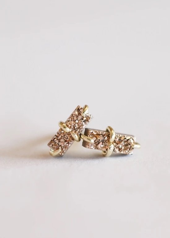 Jax Kelly Druzy Bar Studs