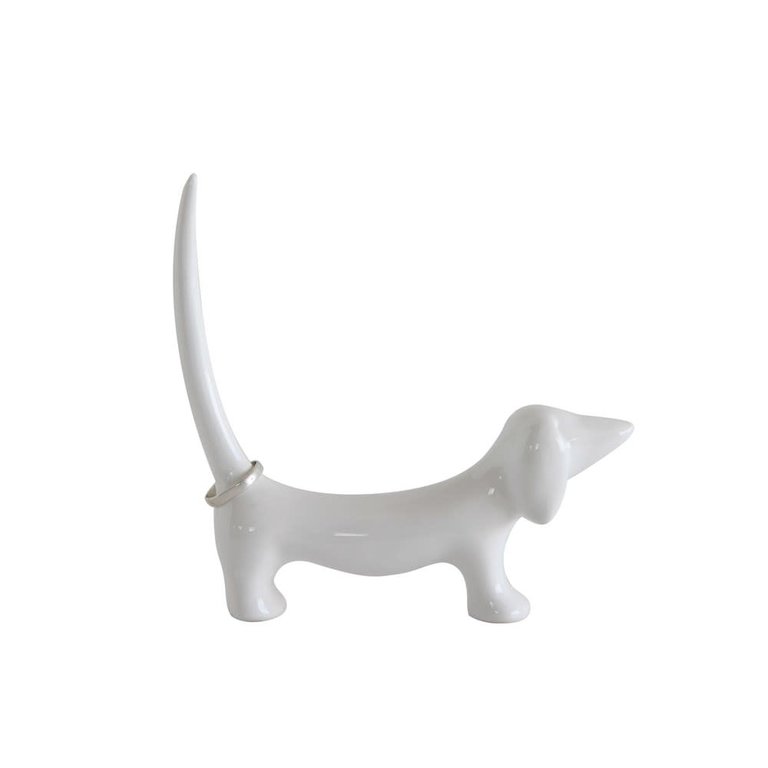 Creative Co-op Dachshund Figurine Ring Holder