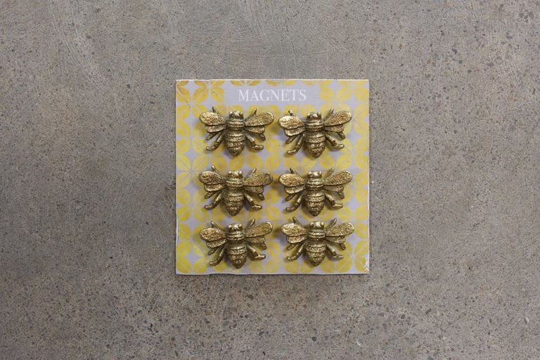 Creative Co-op Pewter Bee Magnets