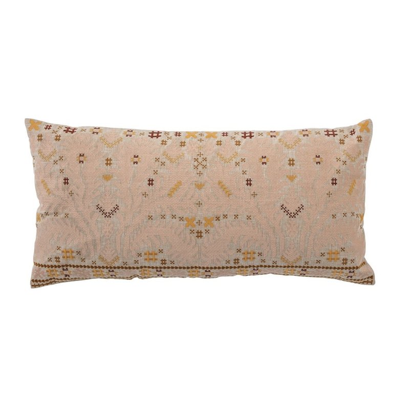 Creative Co-op Embroidered Lumbar Pillow