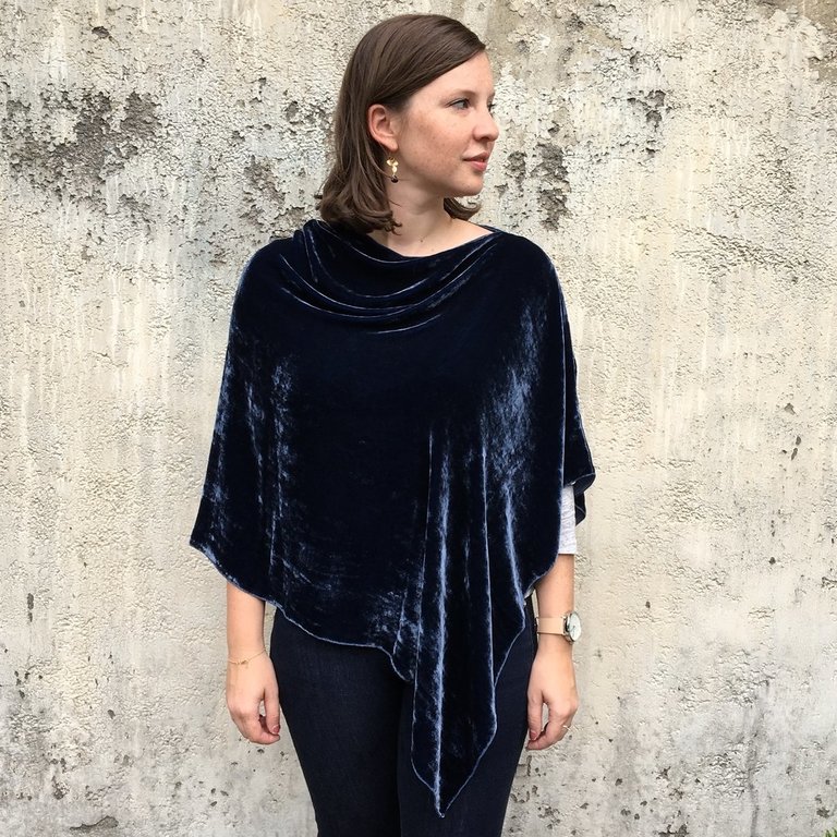 Dana Herbert Accessories Silk Velvet Poncho