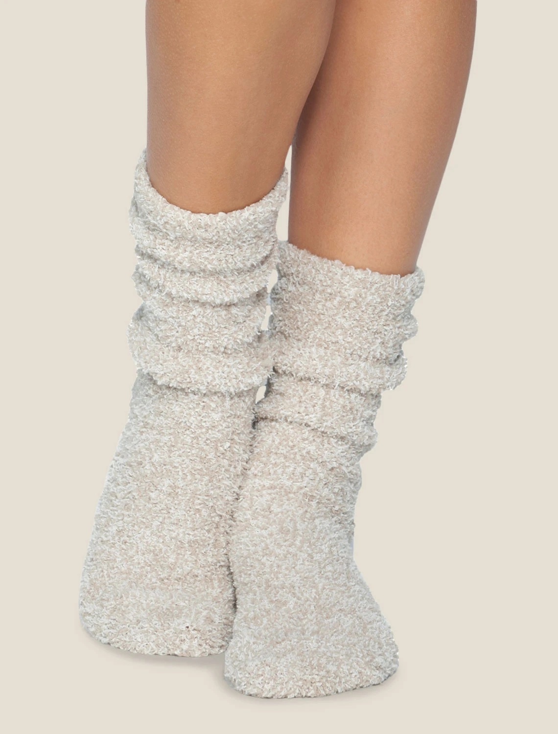Barefoot Dreams: Cozychic heathered socks- black / white – Sincerely Yours
