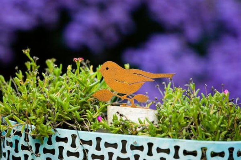 Rusty Birds Little Bird with Leaves