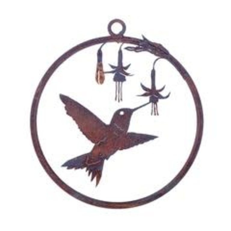Rusty Birds Hummingbird and Fuchsias Ring