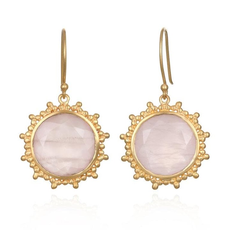 Satya EG9-35 Rose Quartz Earrings - Sofia's Boutique, Inc