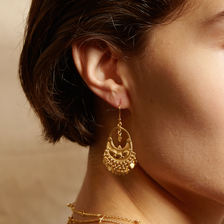 Satya Gold Veils Chandelier Earrings