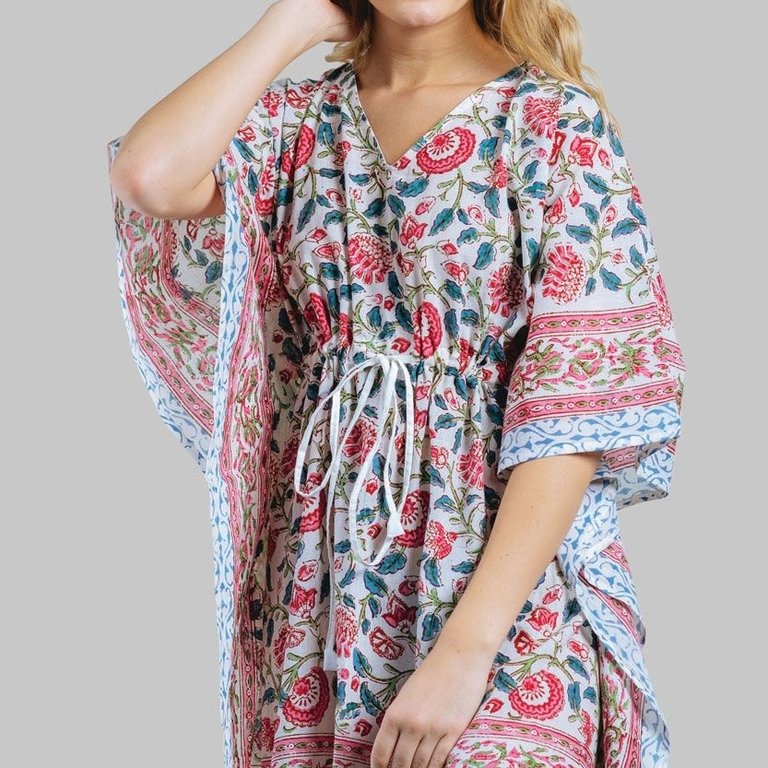 Sevya Handmade Block Print Cotton Caftan