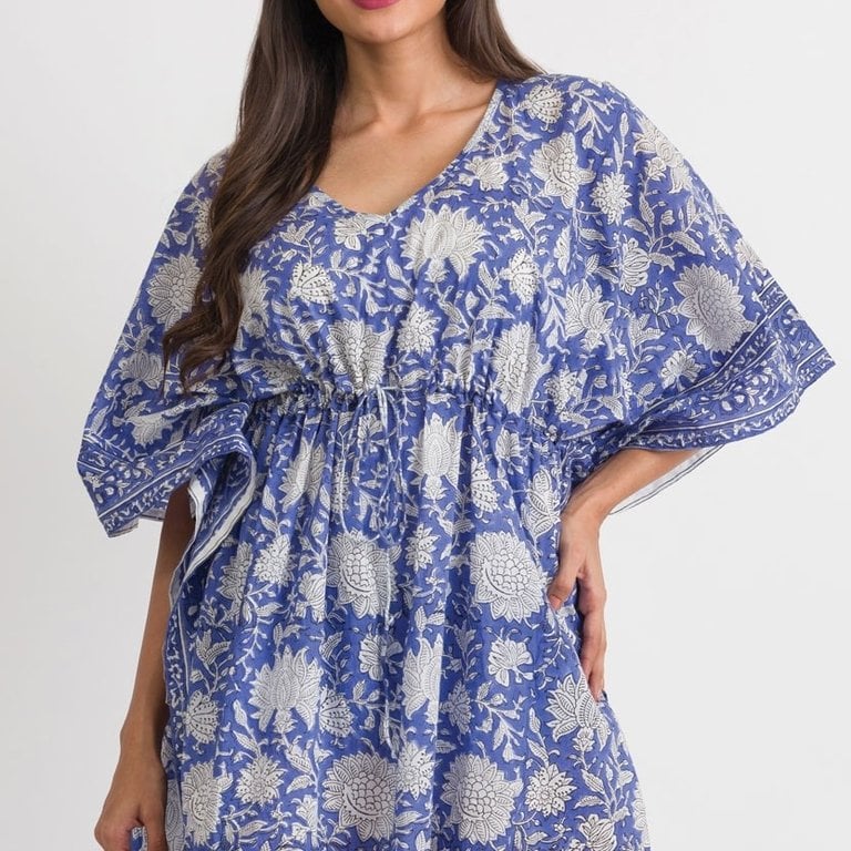 Sevya Handmade Block Print Cotton Caftan