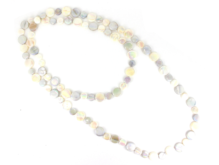 Sea Lily Mother of Pearl Long Necklace