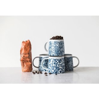 Creative Co-op Cobalt Mugs