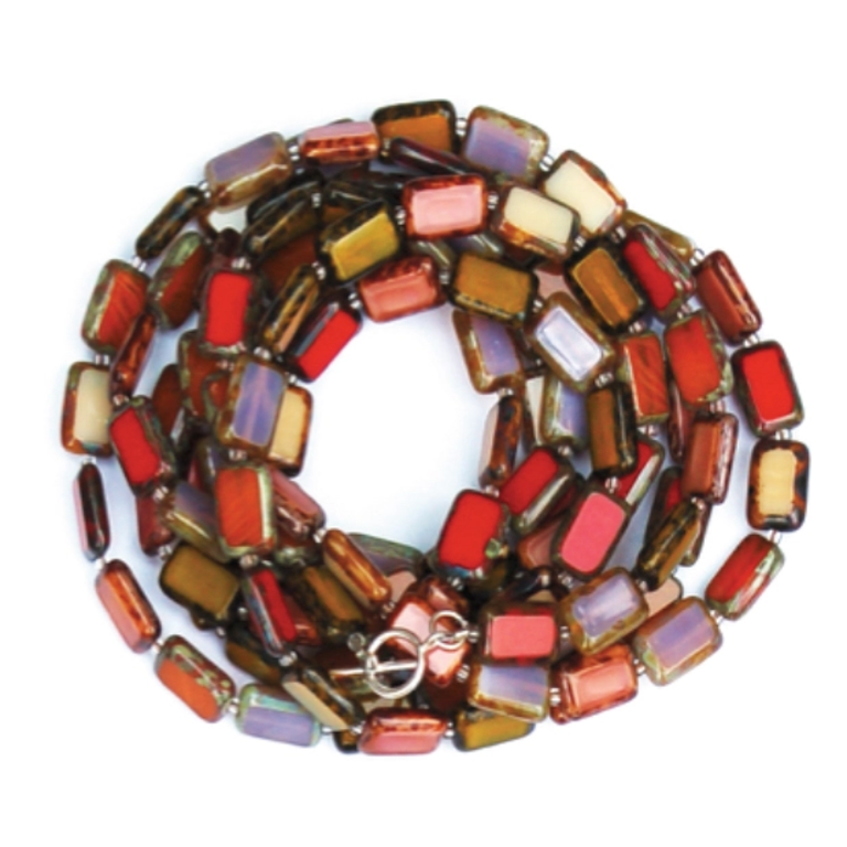 Stefanie Wolf Trilogy Fire 60" Necklace