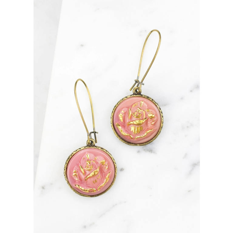 Grandmother's Buttons Rosia Earring