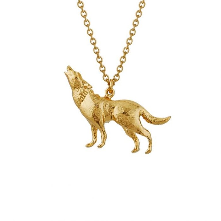 Alex Monroe Howling Wolf Necklace