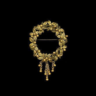 Michael Michaud Golden Myrtle Brooch