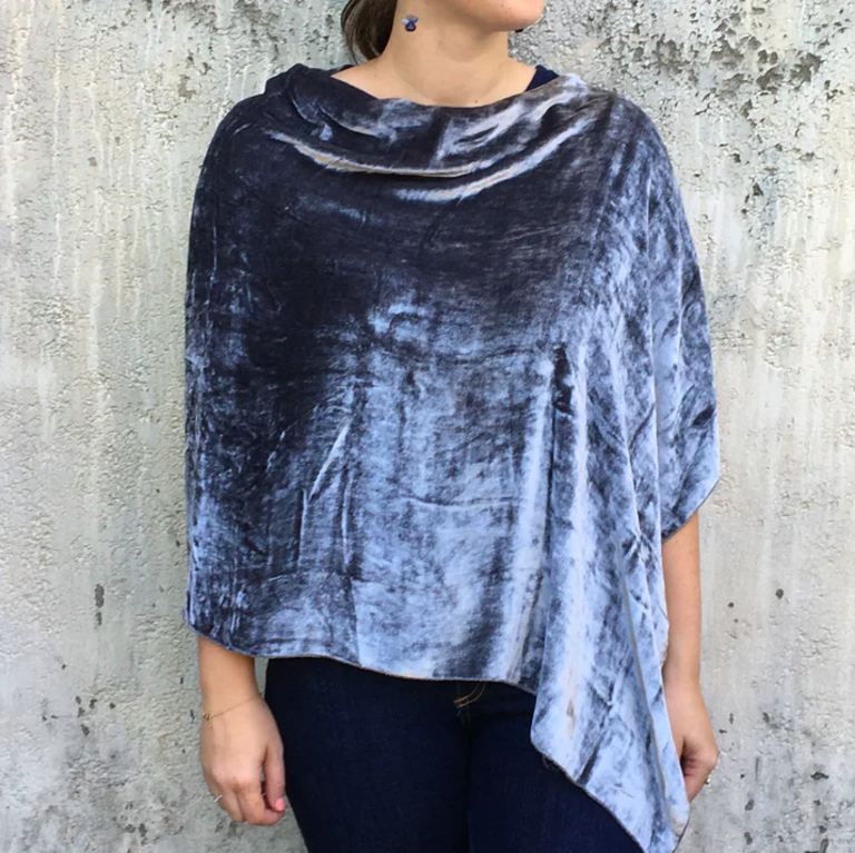 Dana Herbert Accessories Silk Velvet Poncho