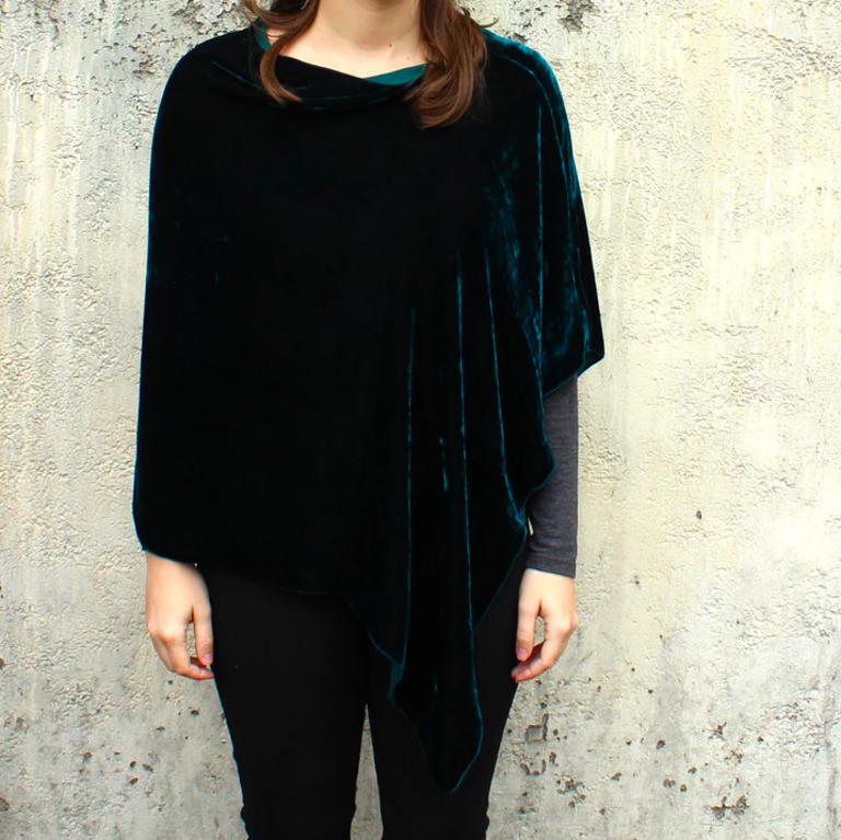 Dana Herbert Accessories Silk Velvet Poncho