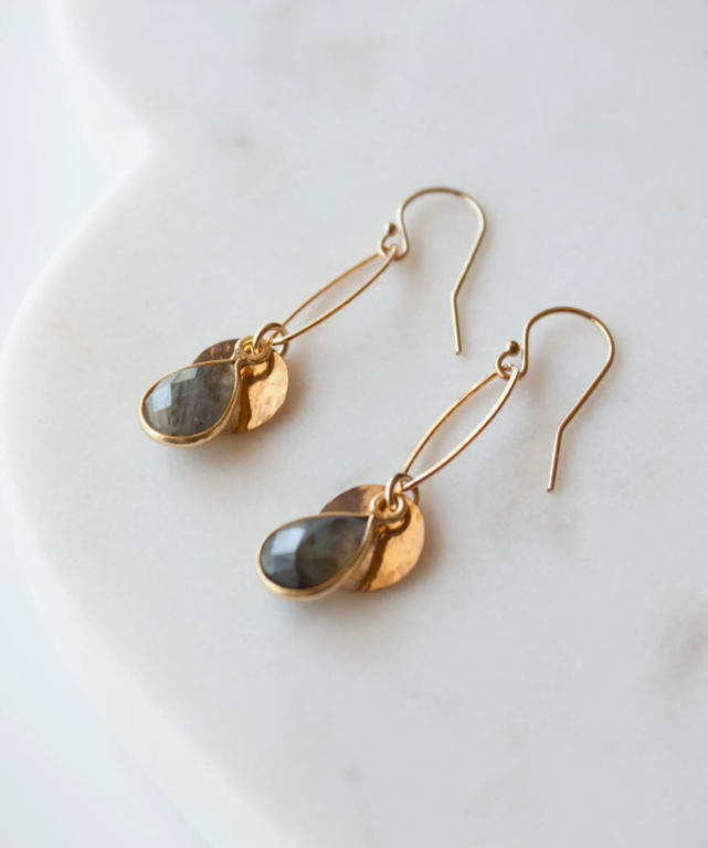 Pure Indigo Designs Jewelry Pure Indigo Addy Shield Drop Earrings