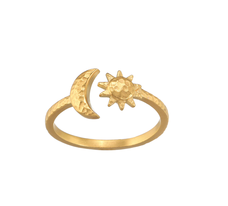 Satya Satya RG070 Moon and Stars Adjustable Ring